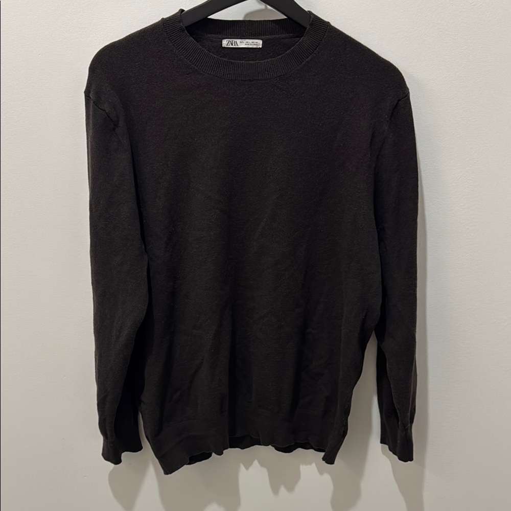 Zara Chocolate BrownCrewneck Sweater